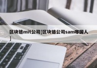 区块链mit公司[区块链公司sam哪国人]