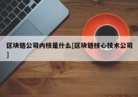 区块链公司内核是什么[区块链核心技术公司]